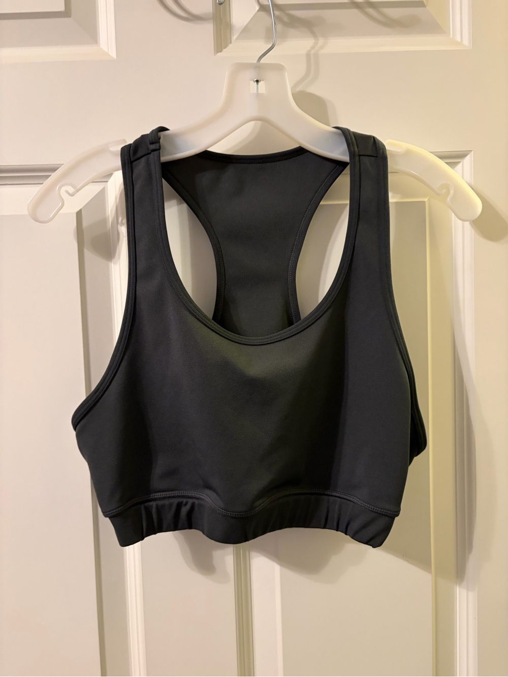 POP Fit Charcoal Grey Racerback Sports Crop Bra